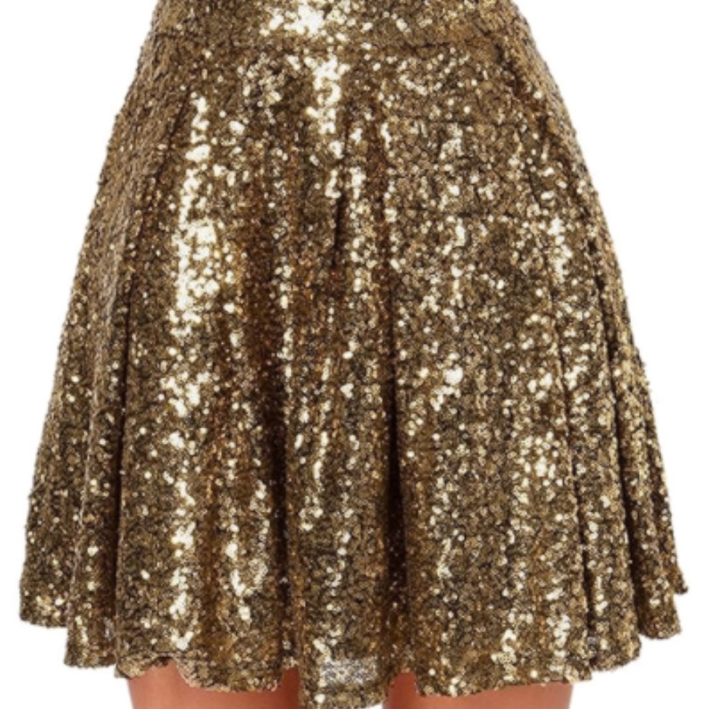 Ann Taylor Bronze Sequin Women's Skirt